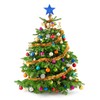 2 Pack Glittered Small Christmas Tree Topper Xmas Mini Star