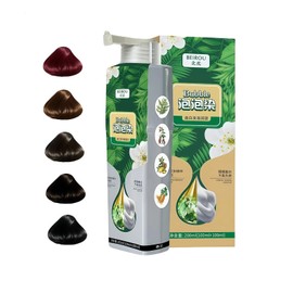 Beirou 200 ML Bubble Hair Dye,Natural New Botanical Bubble Hair Dye Hair Dye Shampoo for Women Men. (Wine Red)