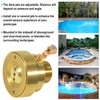 Hihitomorrow 3 Hole Pool Brass Deck Jet Nozzle with Ground
