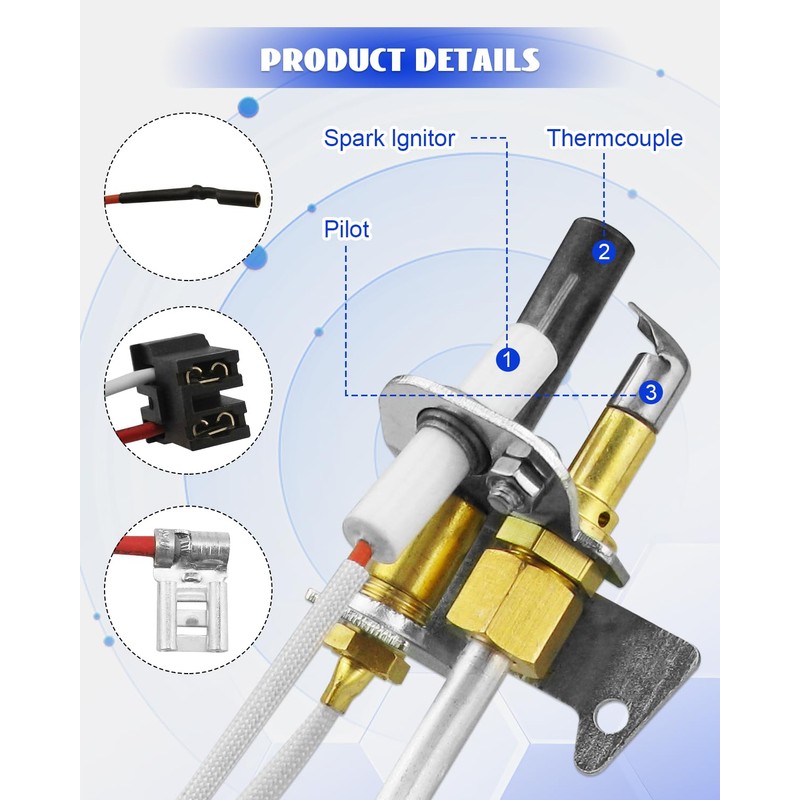 100112330 Water Heater Pilot Assembly Fit for Reliance/AO Smith/Whirlpool/State/American Water