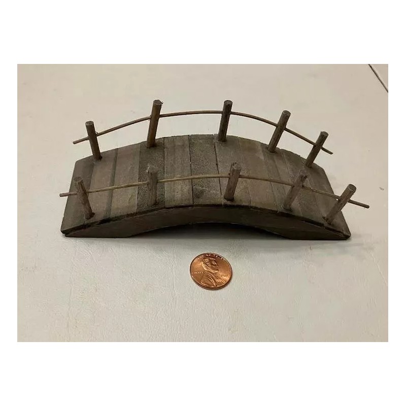 Land and Sea Rustic Brown Wooden Bridge, Wood Bridge with
