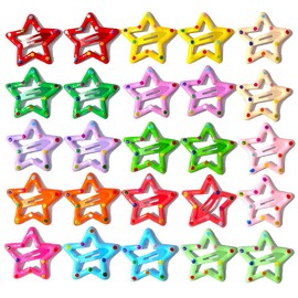 Qingxii Decorr Star Snap Hair Clip Girl Hair Clips Women Barrettes Accessories (Mixed Colors,Star)
