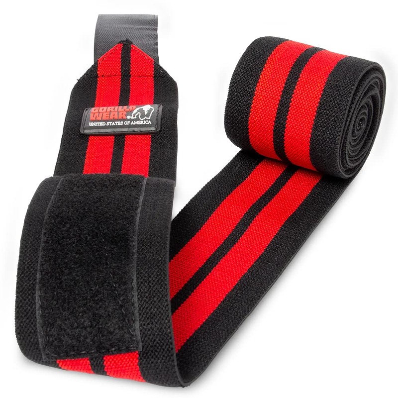 Gorilla Wear Knee Wraps Knee Brace, 1 Pair - Black