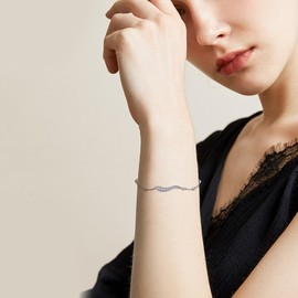 HUKKUN Italian Horn Bracelet Sterling Silver Cornicello Bracelet Protection Amulet Good Luck Jewellery Gifts For Women