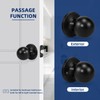 LOQRON Passage Door Knob, Nonlocking Ball Door Knob, Keyless Interior
