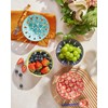 Metahom Ceramic Berry Basket, 6" Colorful Fruit Bowl, Round Berry