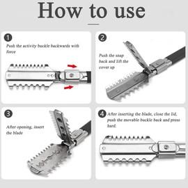 Hair Cutting Razor Comb, Hair Thinner Comb Clipper for Thinning and Fringe Cutting, Thinning HairCutting Tool for Professional/Home Haircuts（Blade not included）