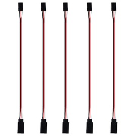 Nvwadayu 3-Pin Servo Extension Wire Lead Female to Male, JR Plug Connector, RC Servo Extension Wire Connectors, Remote Control Parts for RC Car Drone Quadcopter Aircraft ETC. (20cm-5pcs)