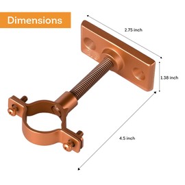 Lily's Home Bar Wall Mount Single Wine Bottle Display Holder, Industrial Design with Mounting Hardware, Works with Wine or Liquor Bottles, Copper Finish (4-1/2” x 1-3/8” x 2-3/4”)