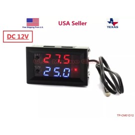 USMG 12V Digital LED Thermostat Temperature Controller Switch Microcomputer