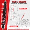 2 Packs Front and Rear Golf Cart Shock Absorbers Replacement
