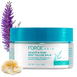 Forge Skin Original Sculpt & Tone Balm Beef Tallow for Skin Women |Grass Fed Beef Tallow and Honey Balm for Face | Under Eye Firming Cream Tightening Lifting Sagging Skin Beef Tallow Moisturizer