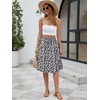 BERYDRESS Knee-Length A-Line Skirts for Women Elastic Waisted Tie-Up Summer