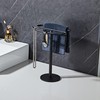 BTHRMHW Matte Black Hand Towel Holder Stand, Free-Standing Towel Rack,