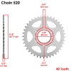 Caltric Orange Drive Chain And Sprockets Kit for Kawasaki KFX400