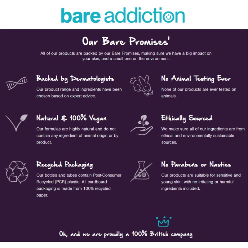 Bare Addiction 150ml Daily Skincare Foaming Gel Cleanser for Deep