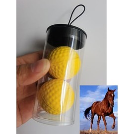 SHUYUE Ear Plug for Horses Foam Ear Plugs Ball tack and Supplies Horse Classic Equine Ear Plugs (Transparent Tube 2 pcs Yellow)