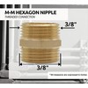 DOJA Barcelona Double Nipple Brass Connector Male Thread 3/8 Inch