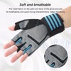 Half Finger Adjustable Cycling ShockAbsorbing Gloves AntiSlip Bicycle Gloves Blue(Blue