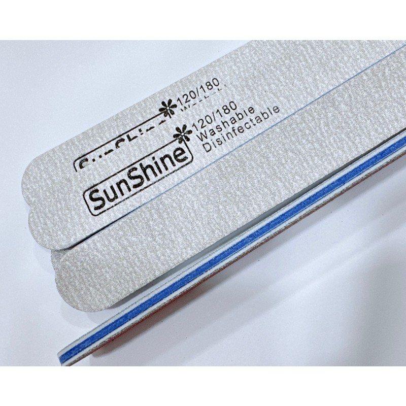 SunShine Nail File Round 1pack 2pcs 120/180 kikir kuku现货 美甲纱条