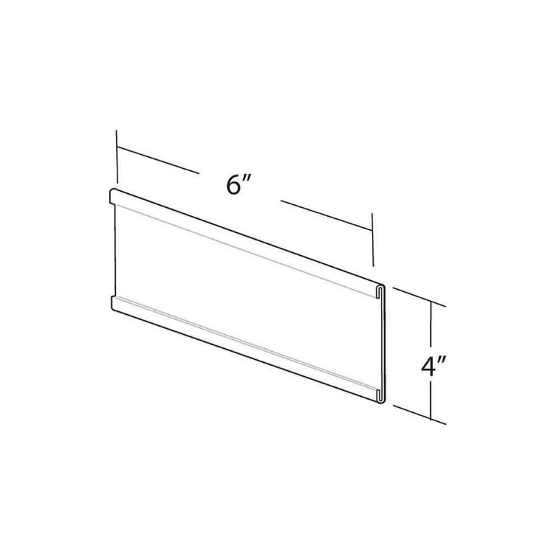 Azar Displays 199613 6-Inch Width by 4-Inch Height Adhesive Back