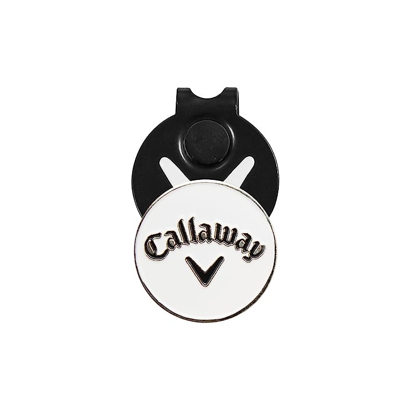 Callaway Hat Clip with Golf Marker Magnet White