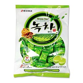 Korean Assorted Popular Fruit Flavored Candy Pieces (Green Tea 330g)
