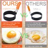 4 Packs Large 4 Inch Sqaure Egg Ring Round Egg