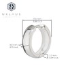 NKlaus Silver Pair Genuine 925 Sterling Silver Folding Hoop Earrings