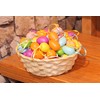 Kamaca Pack of 96 Colourful Easter Eggs Plastic with Ribbon