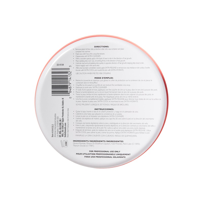 Satin Smooth Deluxe Cream Hair Removal Wax - Soft Wax