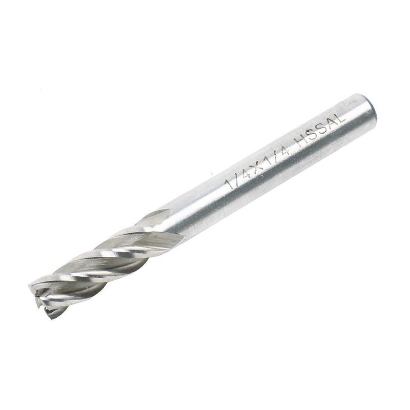 AUTOTOOLHOME 1/4 inch HSS 4 Flutes End Mills Milling Cutter