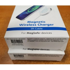 Just Wireless 2 Pk Just Wireless Magnetic Wireless Charger 5ft Cable White Magsafe (0161) R4P1