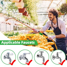 HOINCO 10 Pcs Garden Hose Connector Set,1/2 Inch Hose Quick Connectors, 1/2 Inch Double Male Snap Connector, and 2-in-1 3/4 Inch&1/2 Inch Faucet Hose Connector for Garden and Home