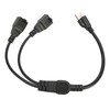 Extension Y Splitter Power Cord 3 Pin 1 to 2