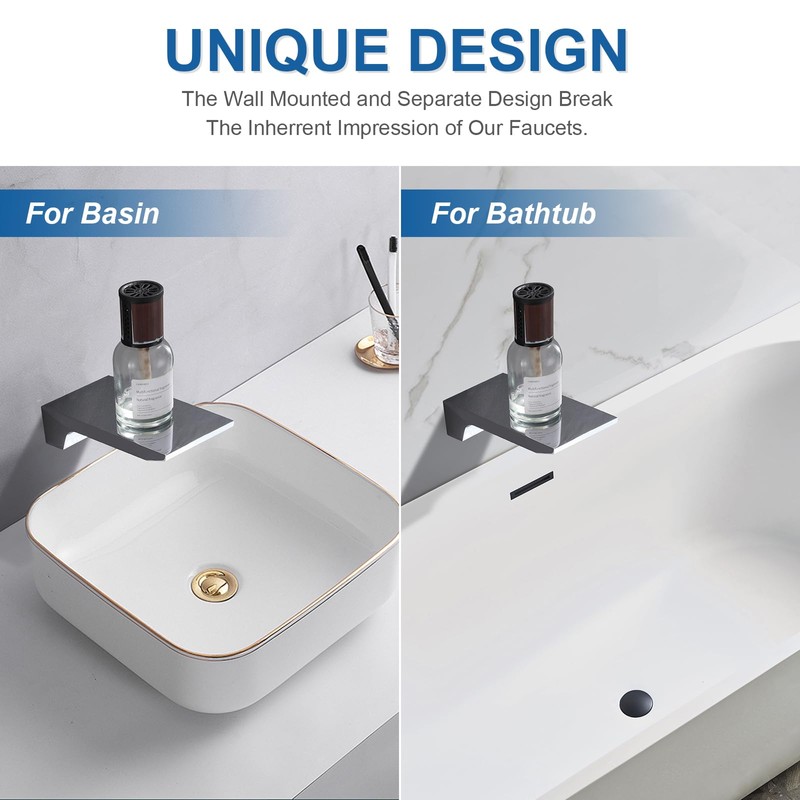High Flow Waterfall Spout - Durable Polished Chrome Waterfall Tub