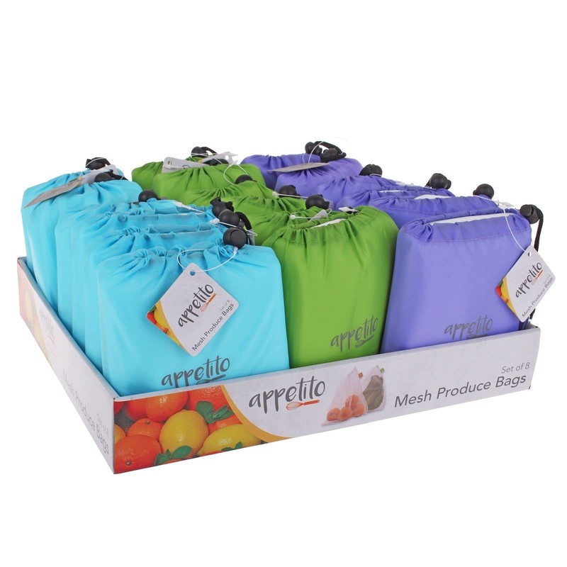 New APPETITO Reusable Produce Bags Fruit Vegetable Bag Keeper Eco