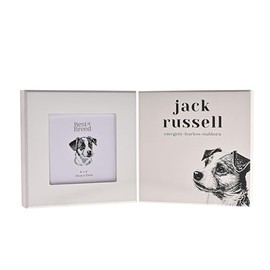 Widdop & Co. - Best of Breed - Wood Dual Standing Photo Picture Frame and Plaque Set - Jack Russell - 3.5" x 3.5" Single Apperture. Gifting & Homeware for Animal, Dog & Pet Lovers.