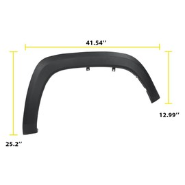 CHEDA Fender Flares Wheel Cover Compatible With 2016-2021 Toyota Tacoma Front Right Passenger Side 1 Pc Black 7587104060, TO1291109