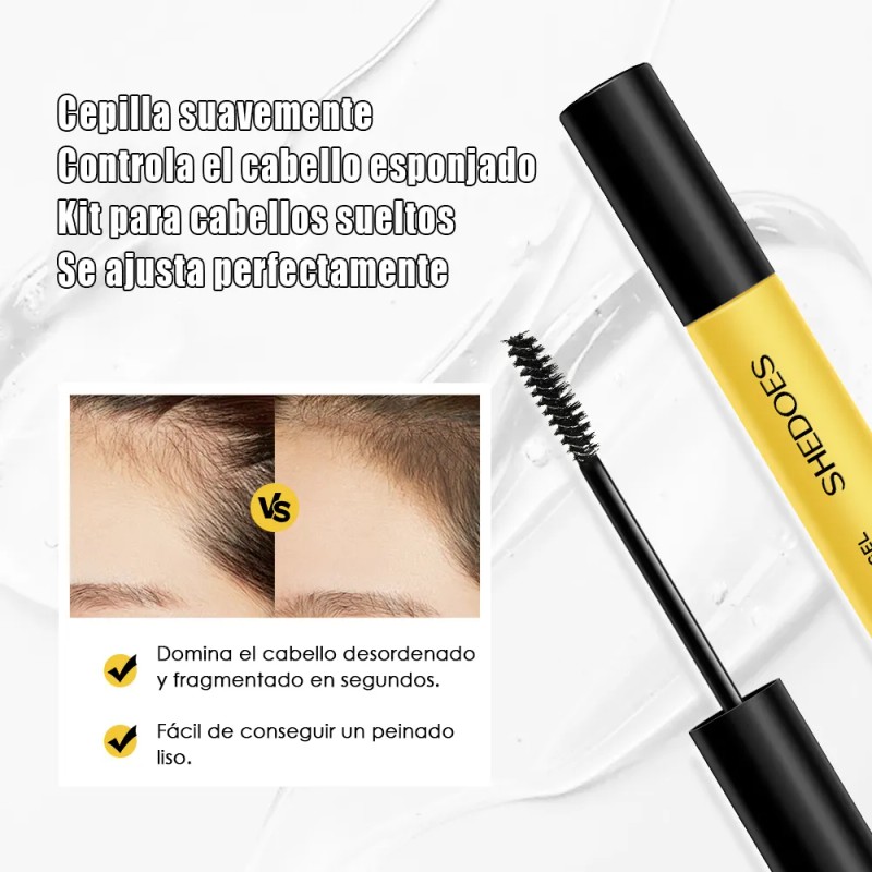Gel Fijador 2en1 Cejas Y Bordes Cabello 10mlx2pc Shedoes