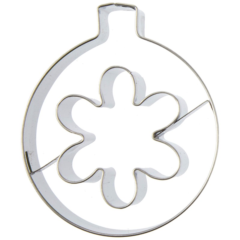 Cotta Christmas Cookie Cutter Ornament Flower, Silver, W5 4xl6 2xh2