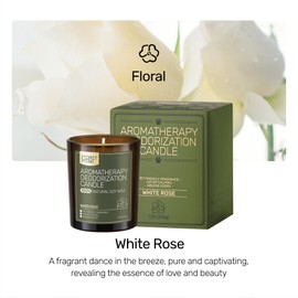 Pet Odor Eliminator Candle, White Rose Fragrance, Natural Soy Candle with Catnip Essential Oil, Non-Toxic, Pet Friendly & Pet Safe, Pet Lover Gifts, 60-Hour Burn Time, 7 oz