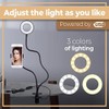 Retoo LED Ringlicht mit Stativ Selfie-Licht, Selfie Lampe Schwanenhals Klemmlampe