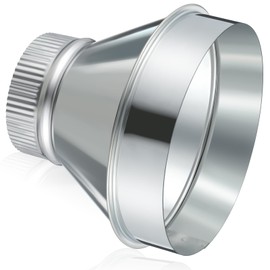Otoolling 7 Inch to 4 Inch Duct Reducer Increaser Galvanized Steel Air Duct Adapter Round Crimped Pipe Connector Fitting Coupling for HVAC Ventilation Systems