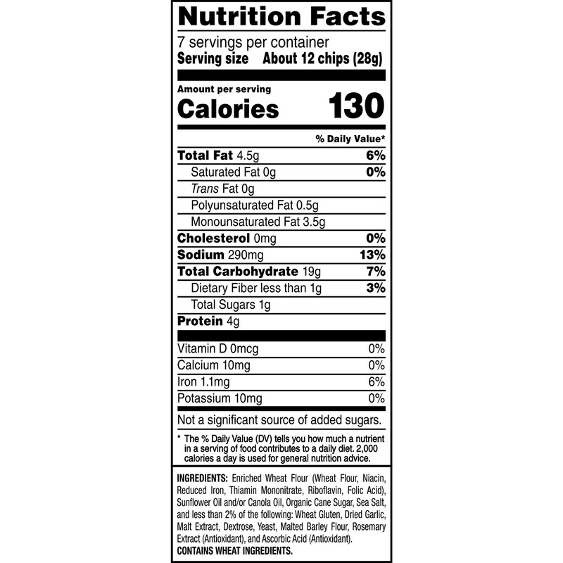 Stacy's Toasted Garlic Flavored Bagel Chips, 7 Ounce (Pack of