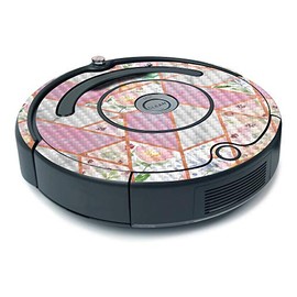 MightySkins Carbon Fiber Skin For iRobot Roomba 675 Minimal Coverage - Geo Floral Marble | Protective, Durable Textured Carbon Fiber Finish | Easy To Apply, Remove, and Change Styles | Made in the USA