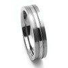DoubleAccent 5MM Comfort Fit Titanium Wedding Band High Polished Center