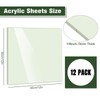 FYSUIMU 12 Sheets Sage Green Acrylic Sheets 1/8 Thick 12