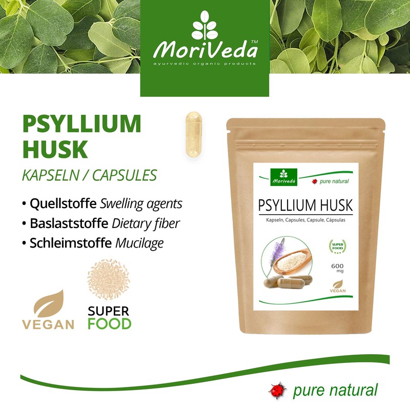 Psyllium Husk Capsules 100% Psyllium Husk Powder - Intestinal Digestion