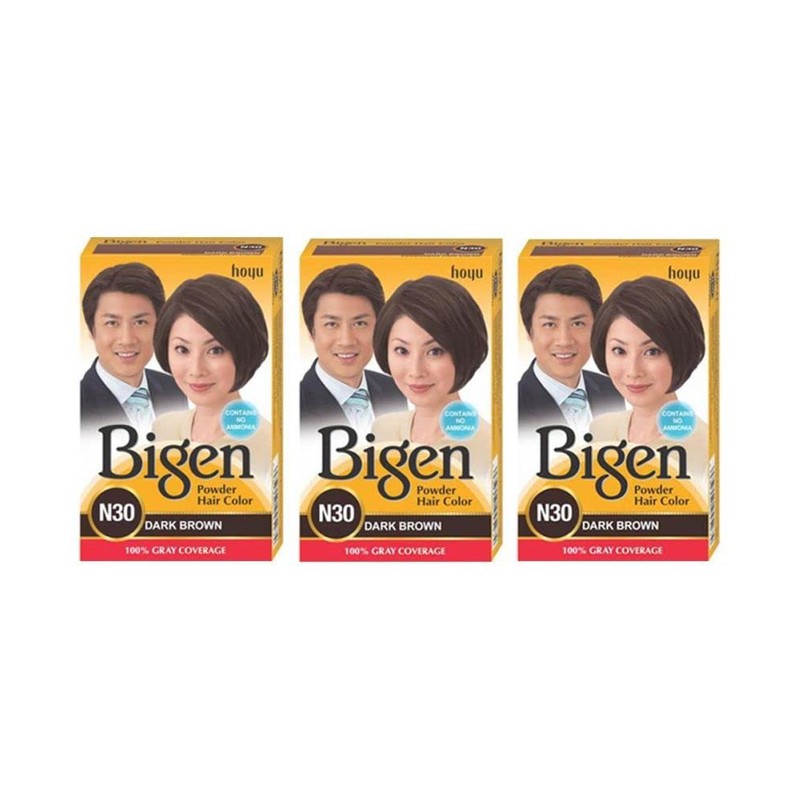 Bigen Powder Hair Color, Dark Brown N30 - Pack of